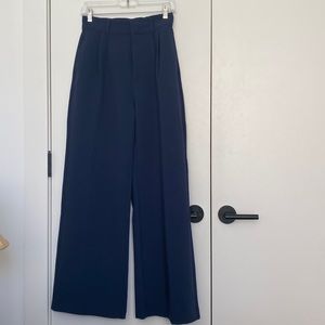 Abercrombie Navy Wide Leg Trousers
